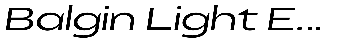 Balgin Light Expanded Italic